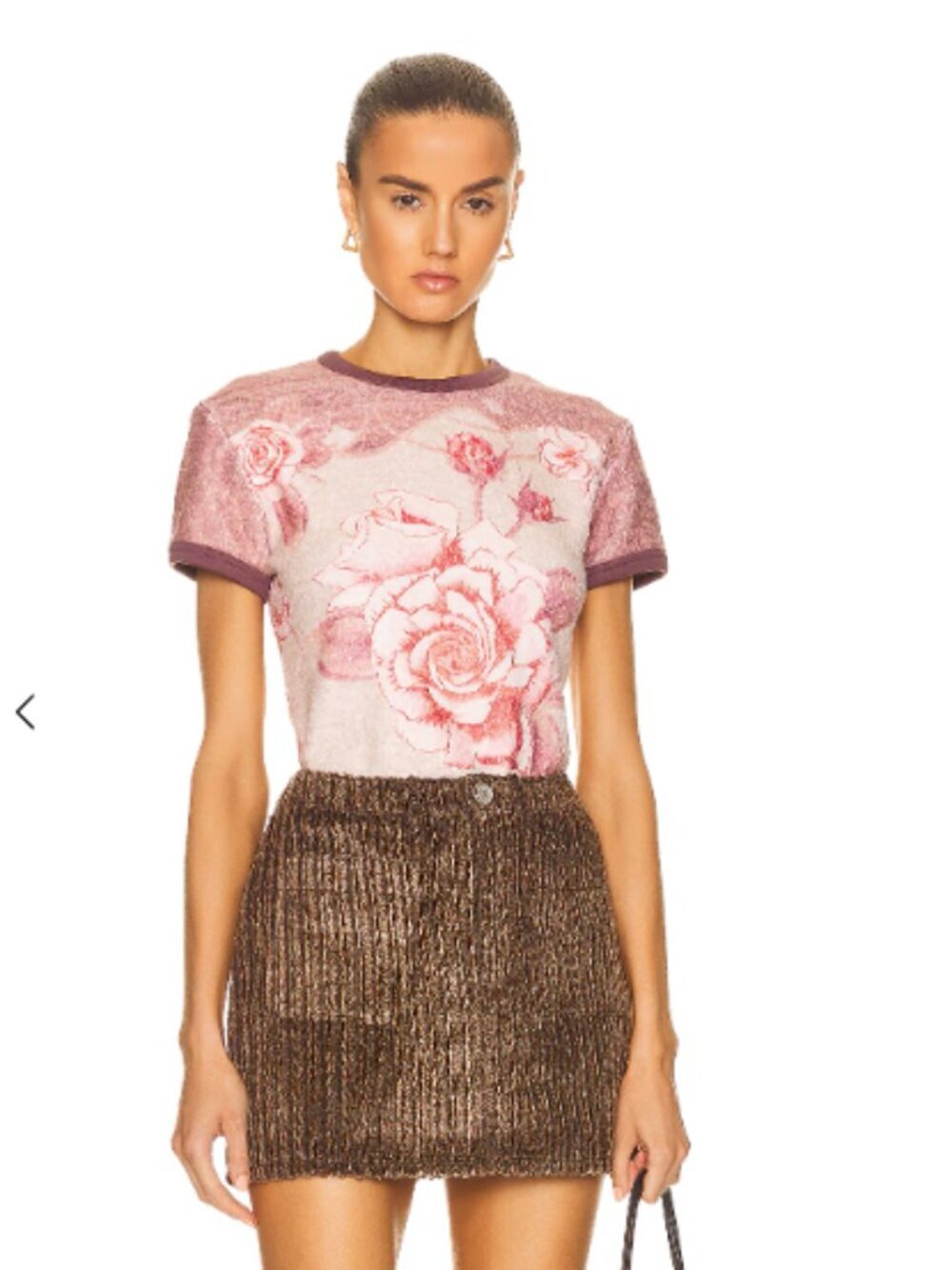 Acne Studios Floral Printed Fleece Top